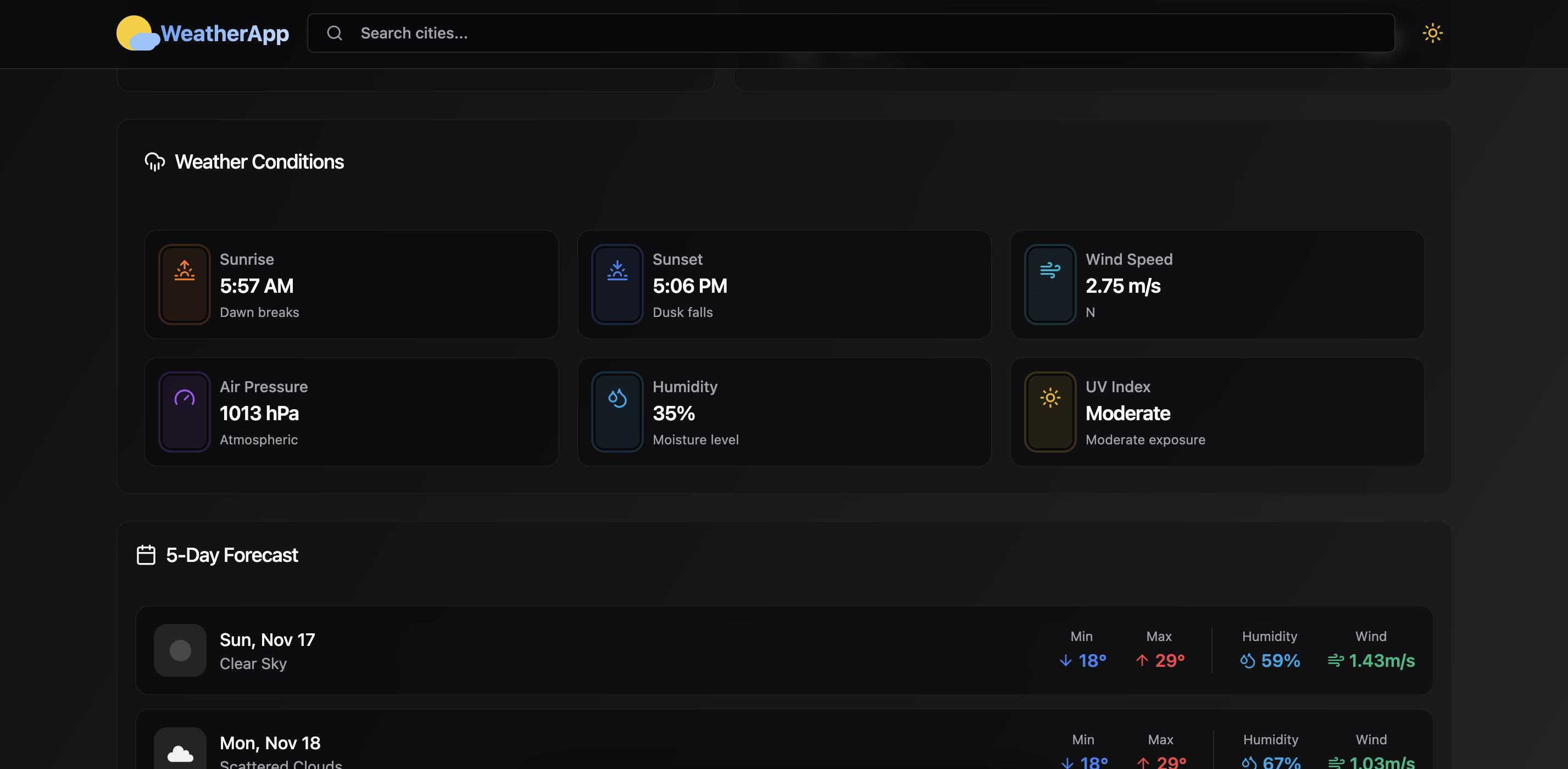 Weather App screenshot 3