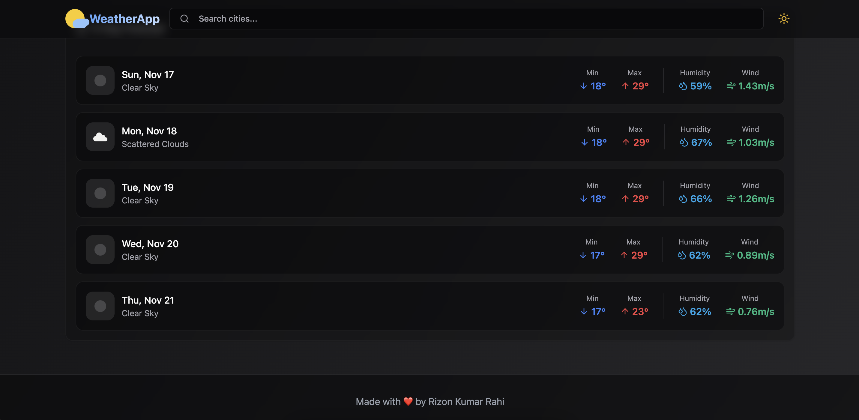 Weather App screenshot 4