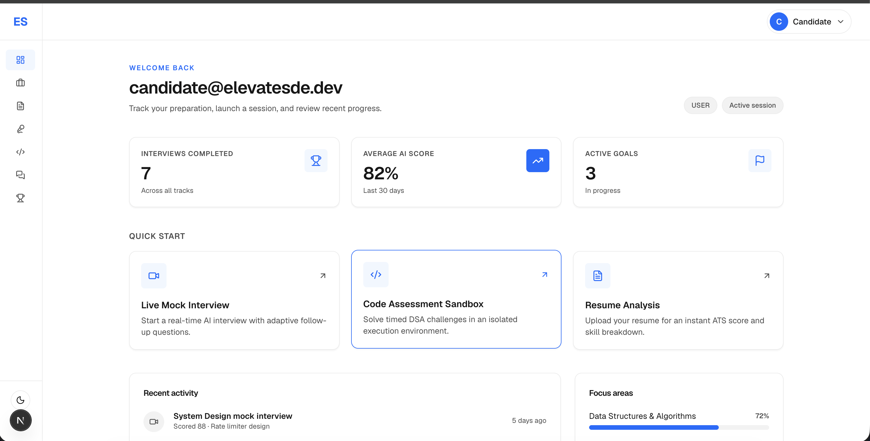 ElevateSDE — Enterprise AI Interview Prep Platform (SaaS) screenshot 12