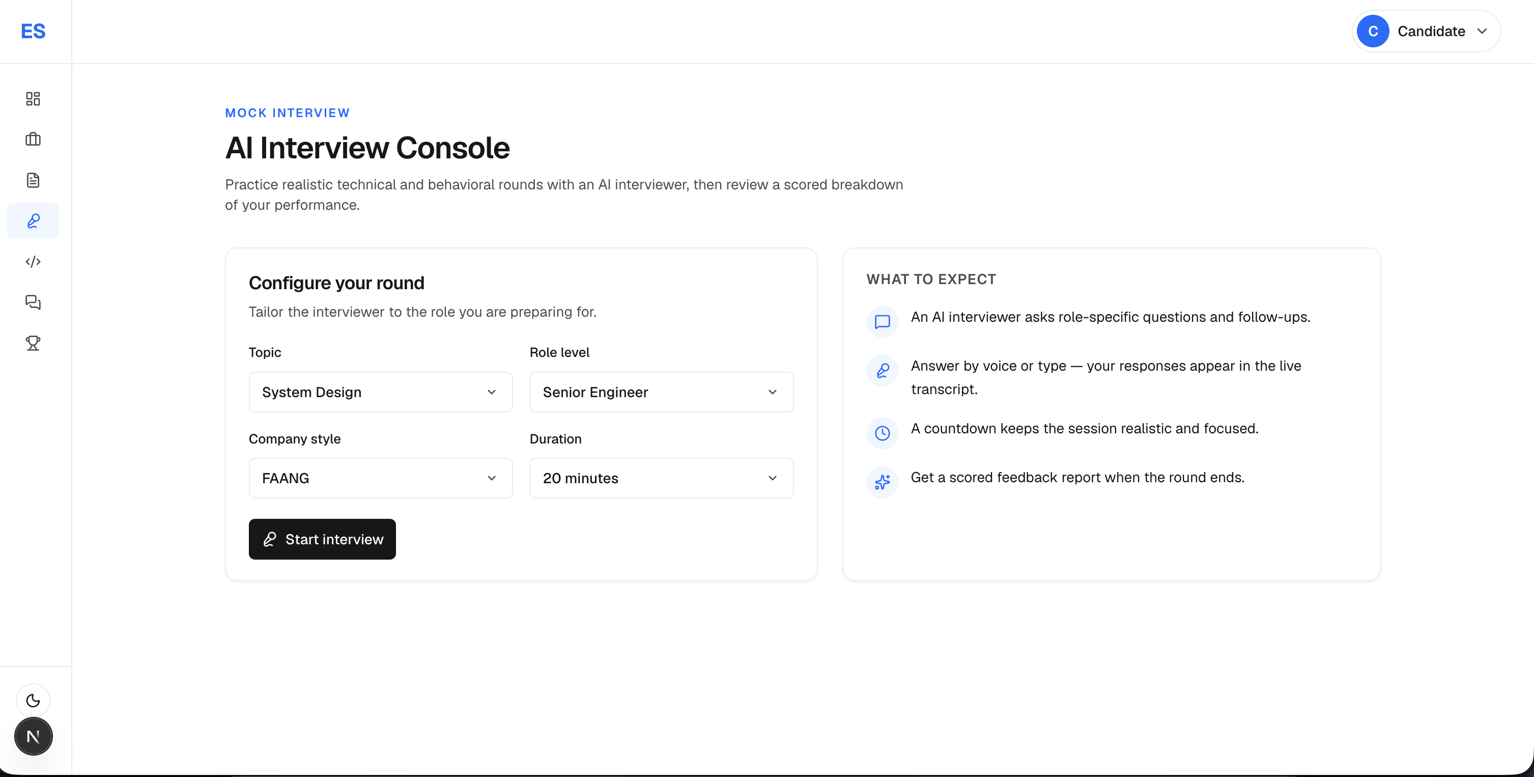 ElevateSDE — Enterprise AI Interview Prep Platform (SaaS) screenshot 17