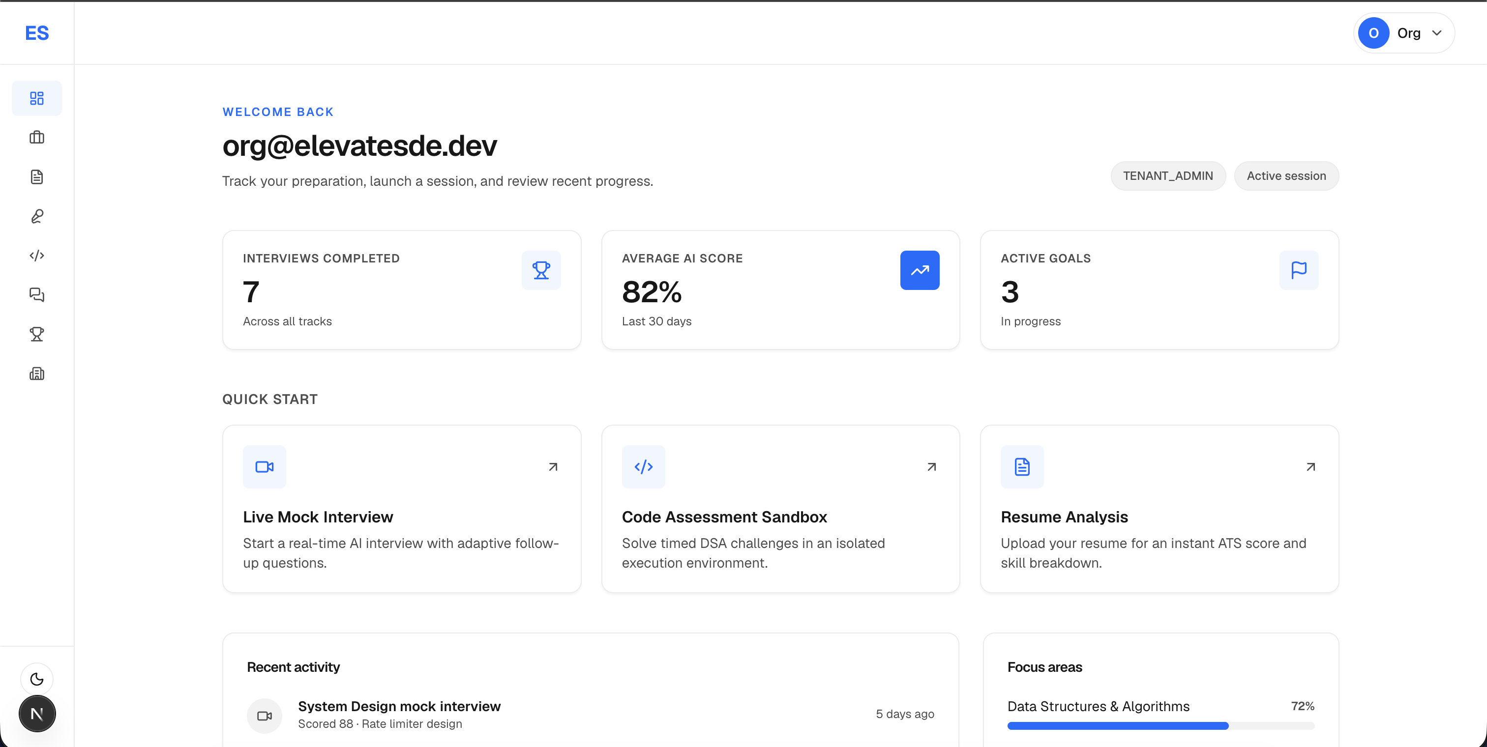 ElevateSDE — Enterprise AI Interview Prep Platform (SaaS) screenshot 29