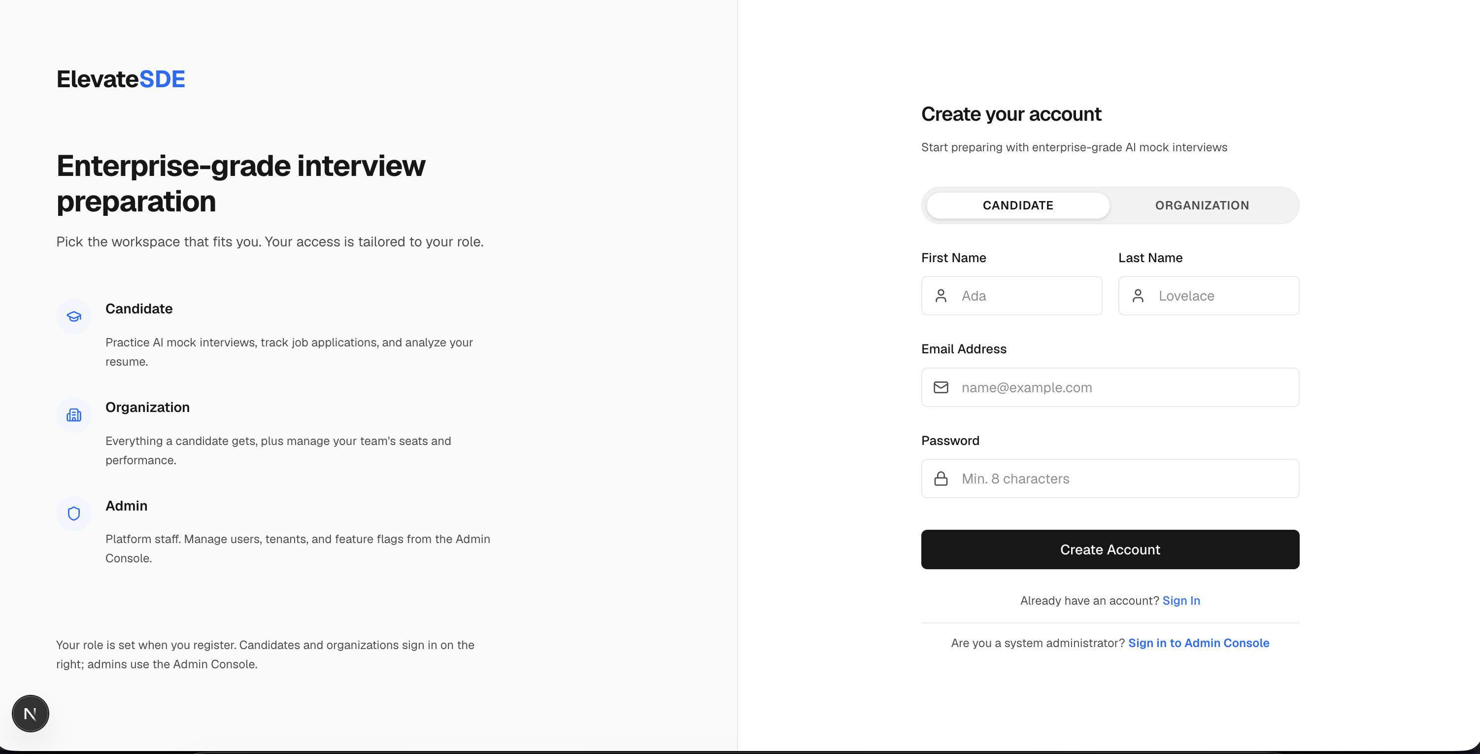 ElevateSDE — Enterprise AI Interview Prep Platform (SaaS) screenshot 4