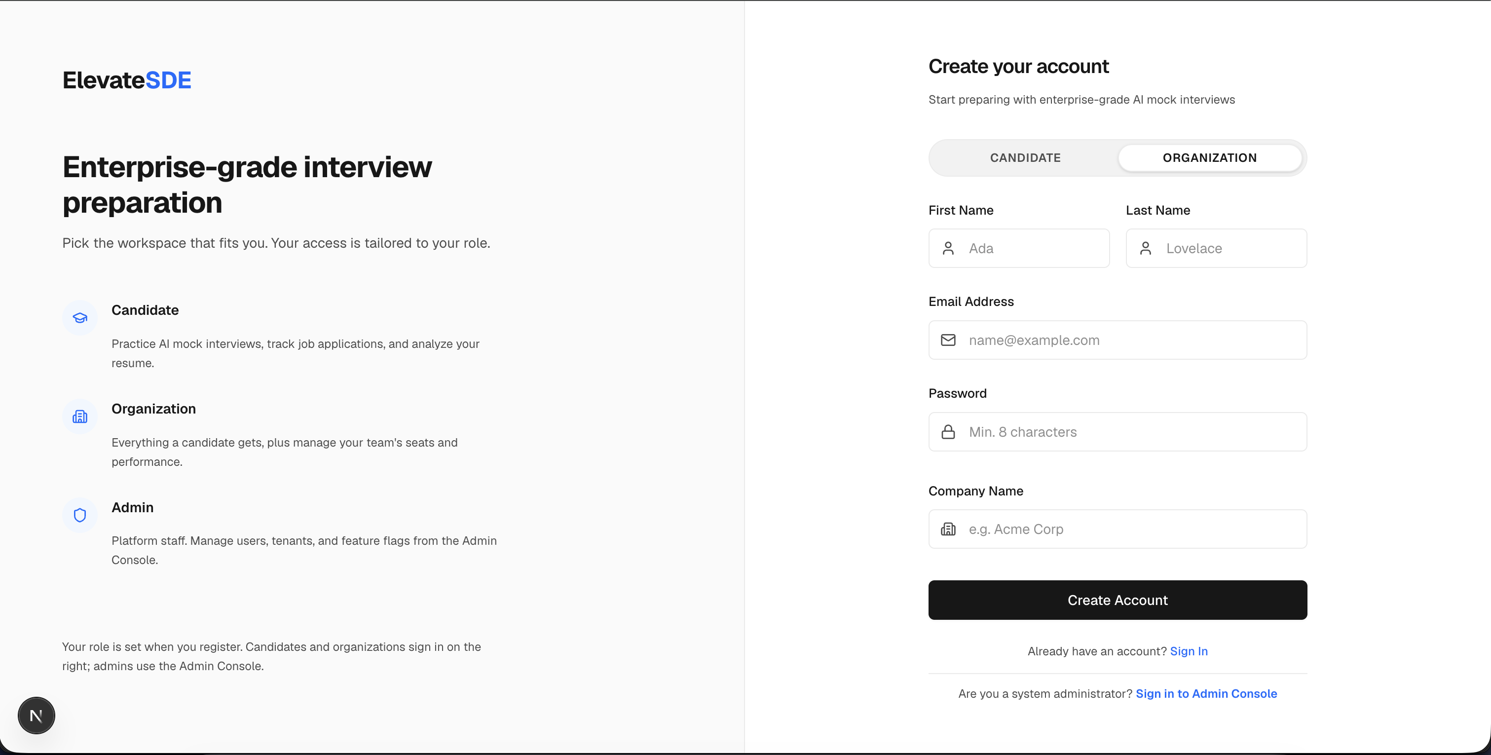 ElevateSDE — Enterprise AI Interview Prep Platform (SaaS) screenshot 5