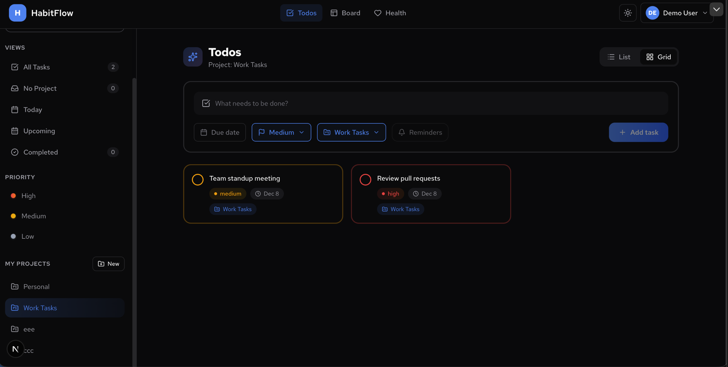 HabitFlow — Productivity Platform