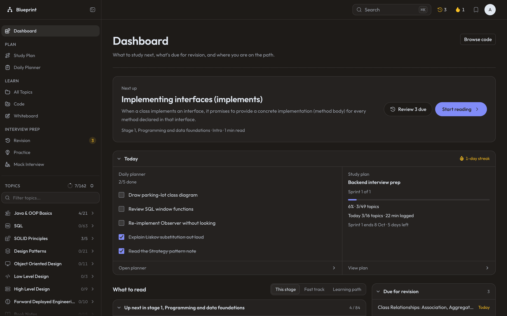 Blueprint: Software Engineering Handbook and Study Planner screenshot 3