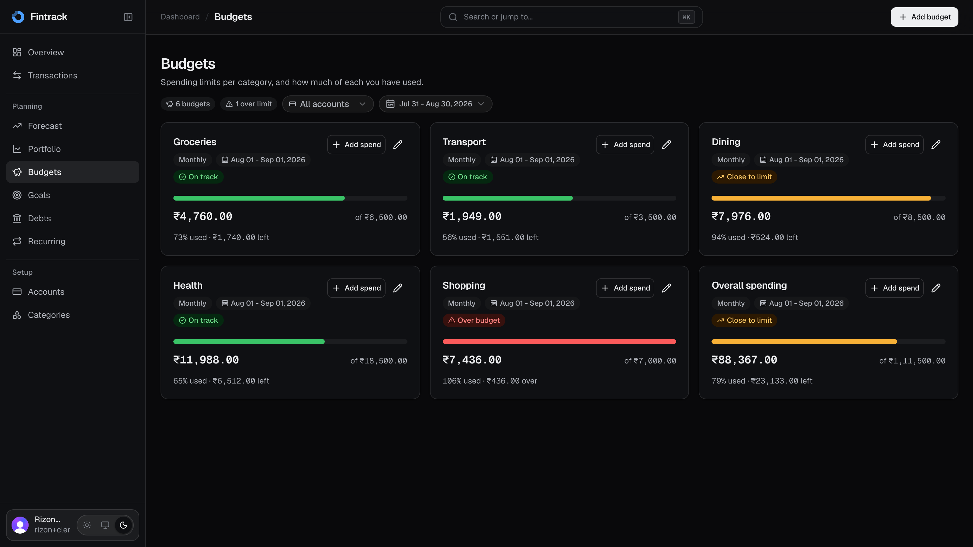 Fintrack: Personal Finance Workspace screenshot 9
