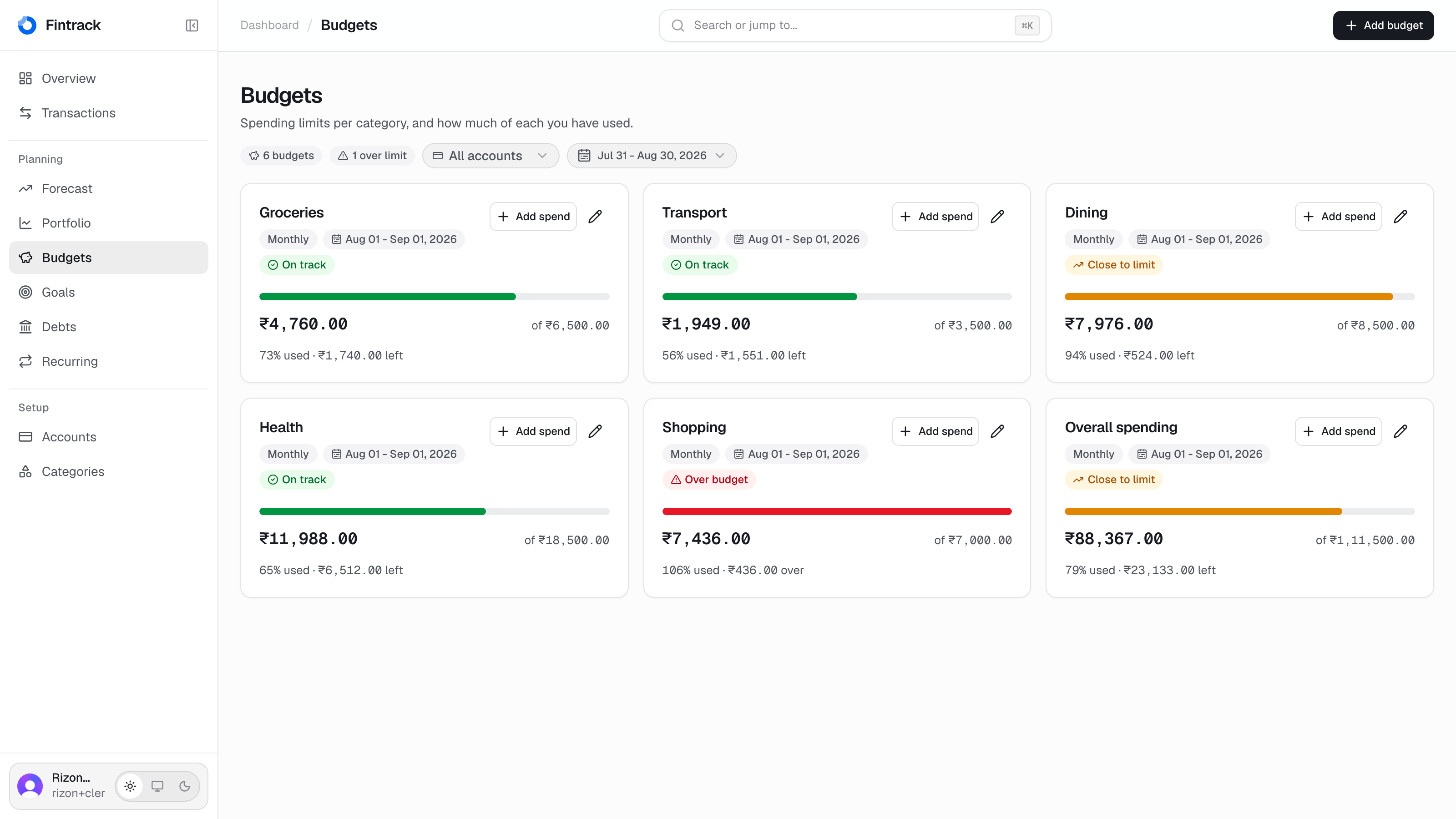 Fintrack: Personal Finance Workspace screenshot 10