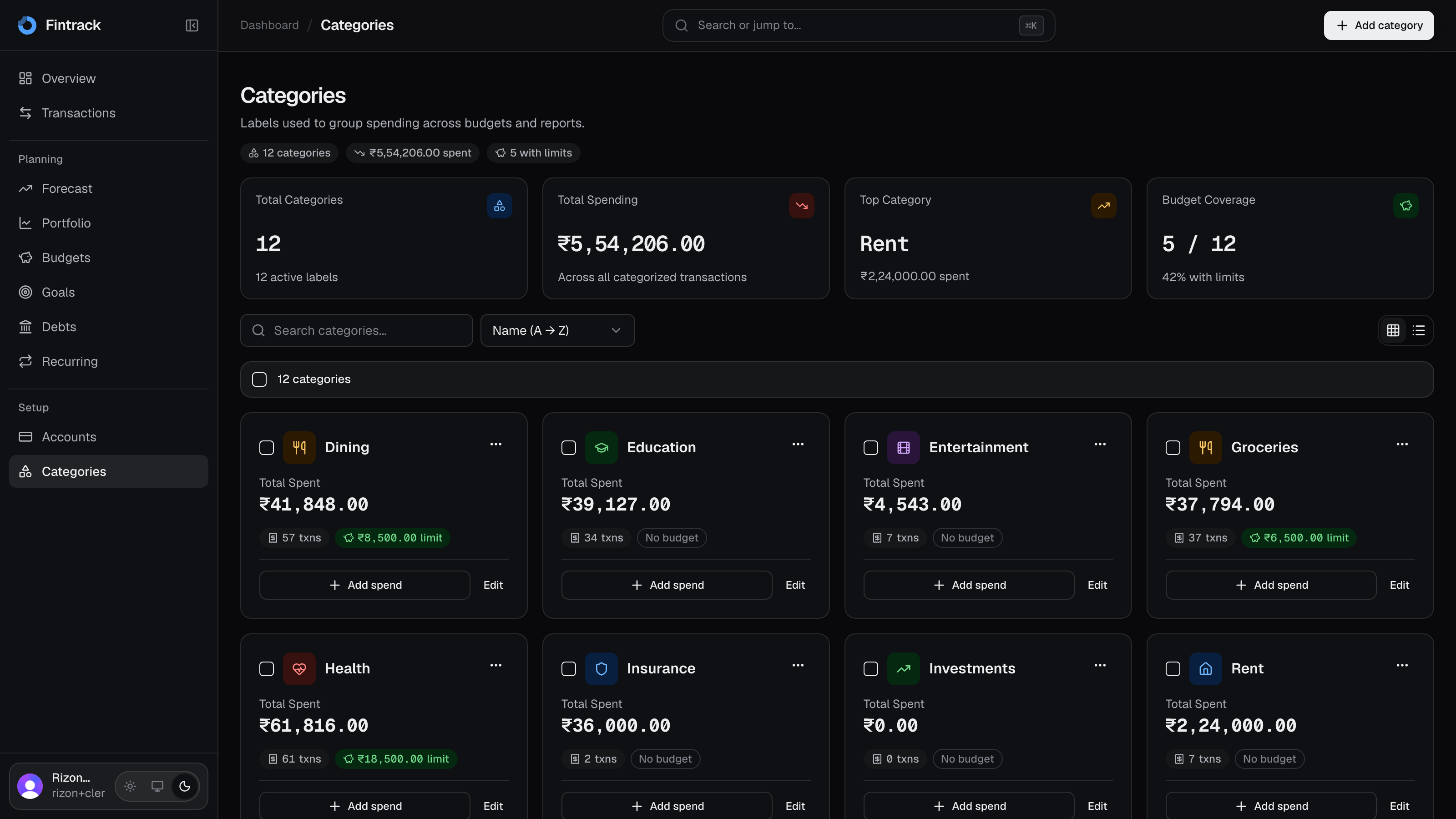 Fintrack: Personal Finance Workspace screenshot 19