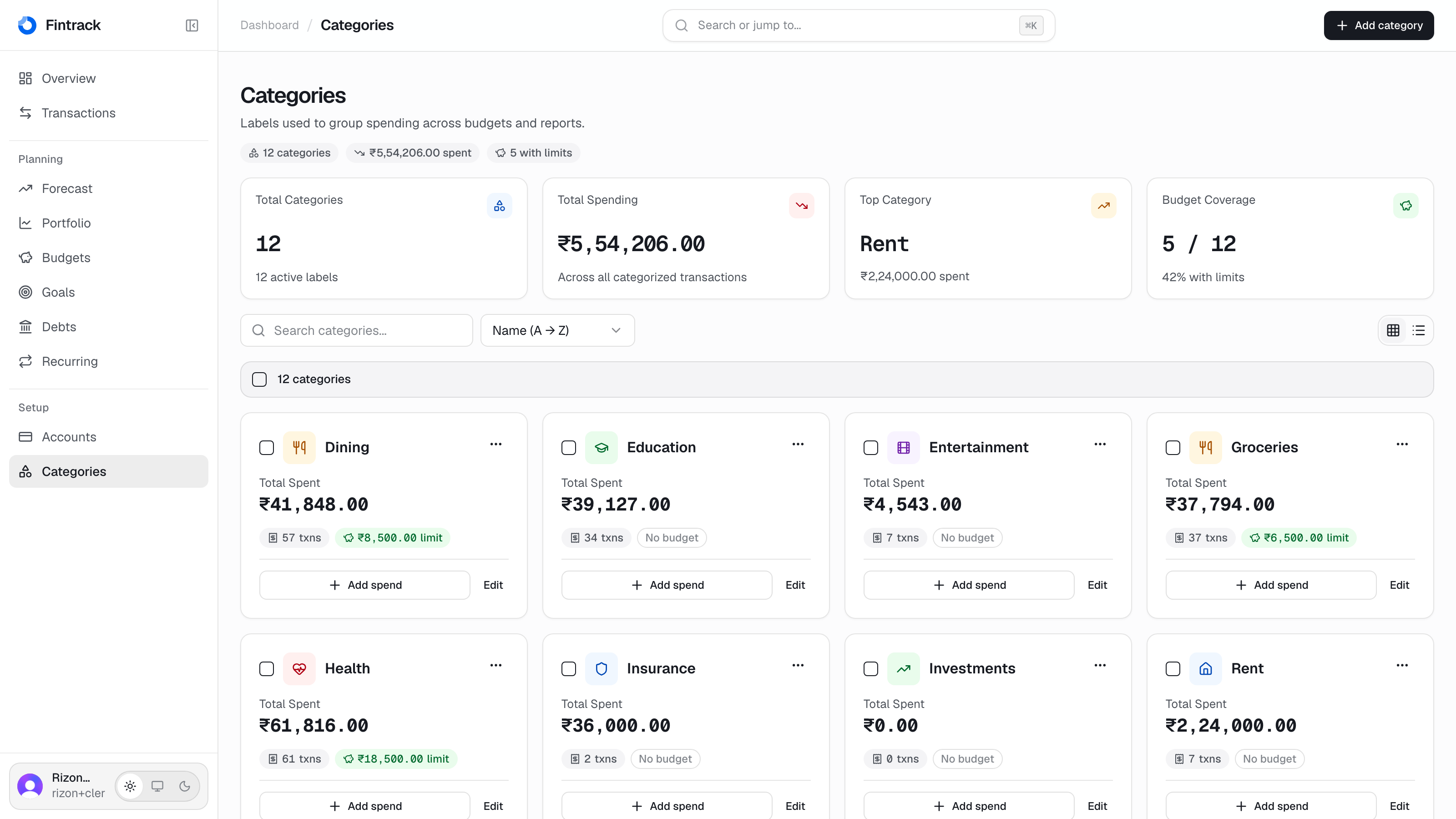 Fintrack: Personal Finance Workspace screenshot 20