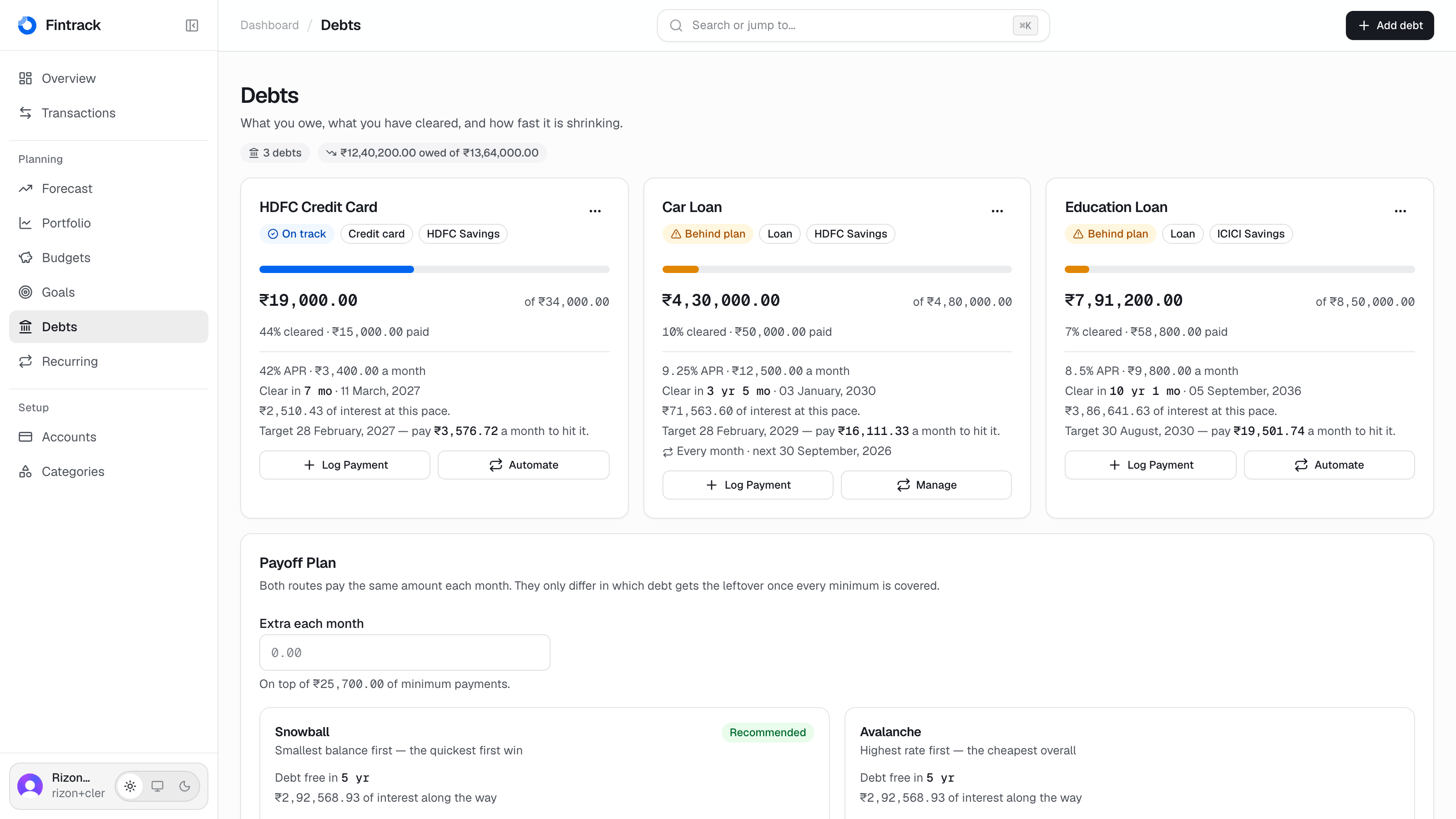 Fintrack: Personal Finance Workspace screenshot 8