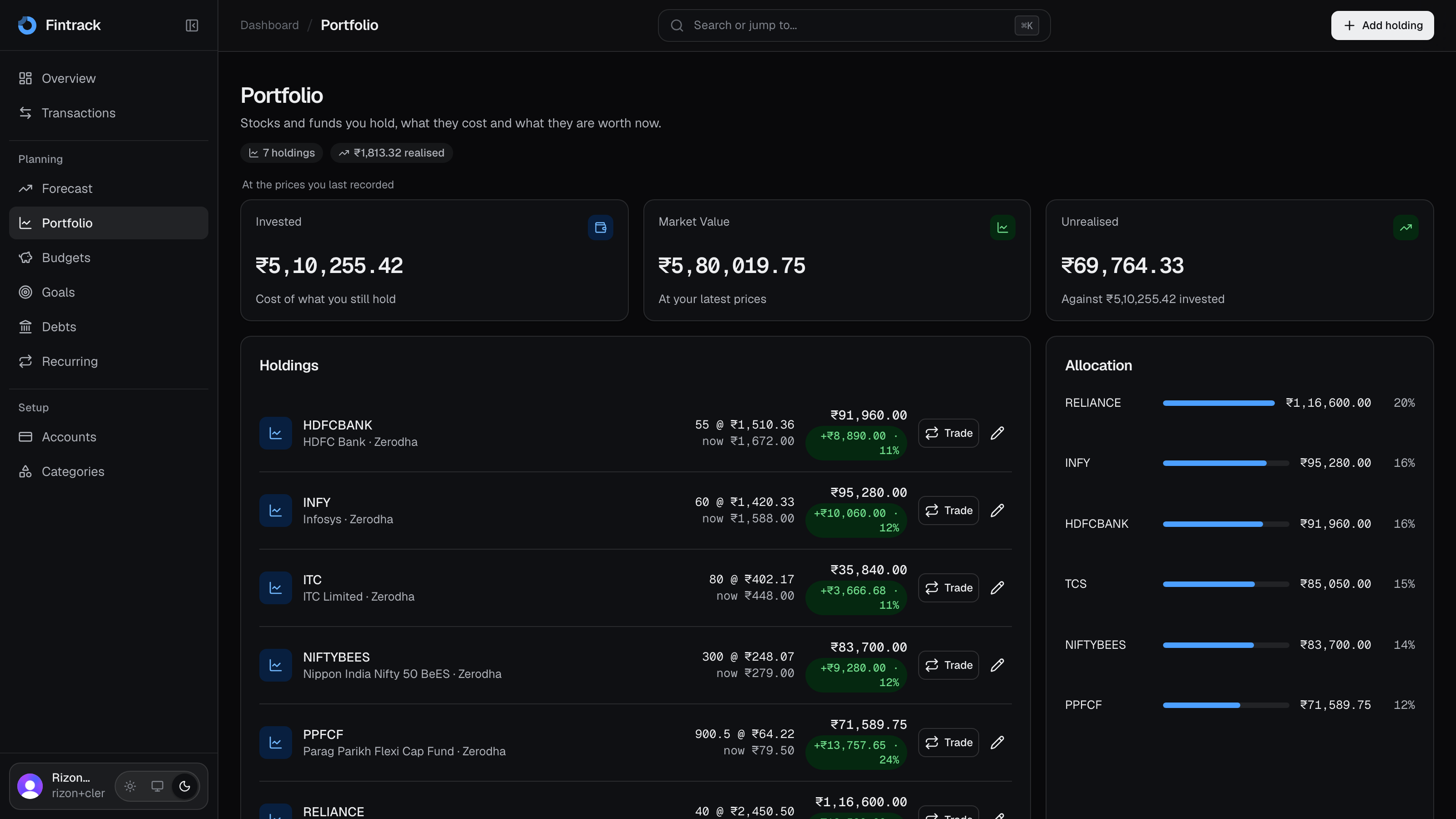 Fintrack: Personal Finance Workspace screenshot 5