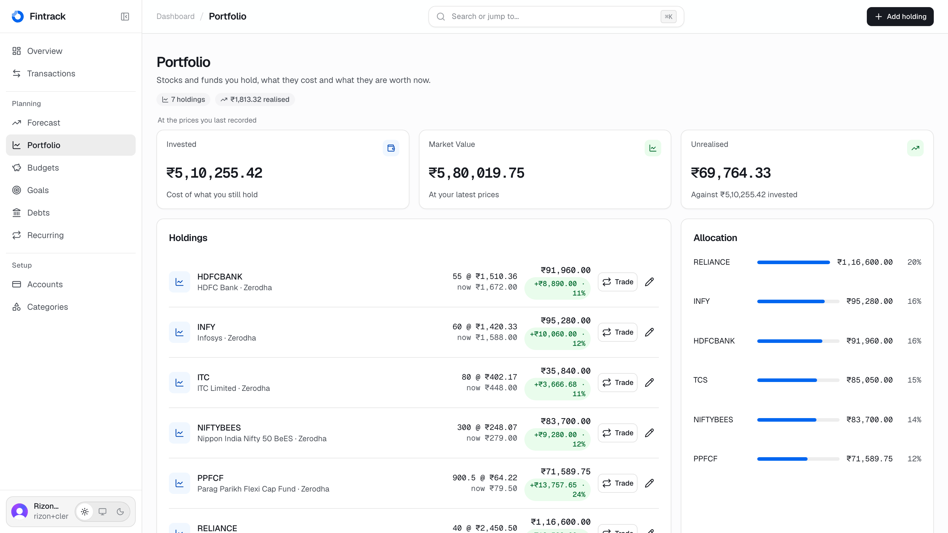 Fintrack: Personal Finance Workspace screenshot 6