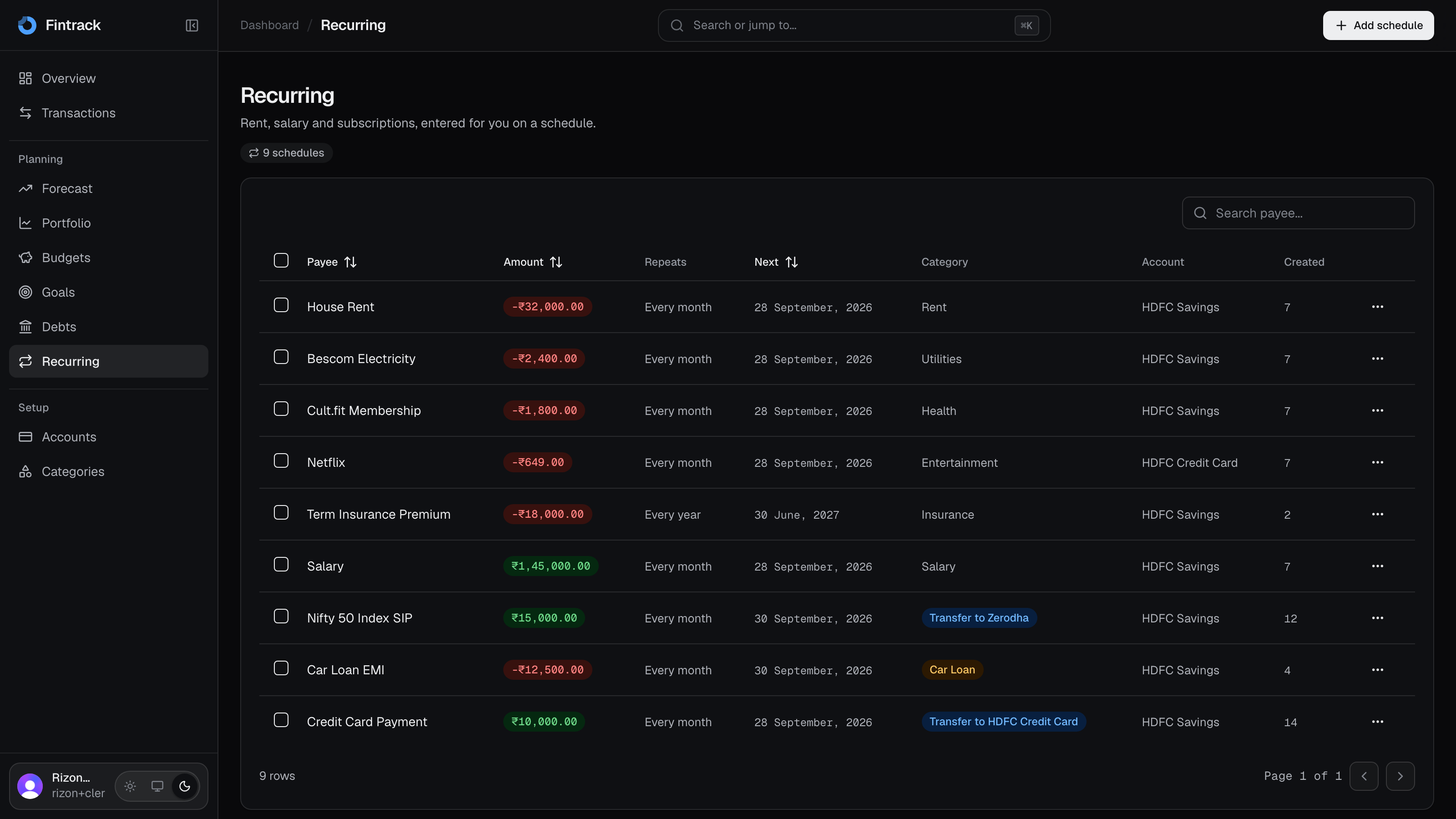 Fintrack: Personal Finance Workspace screenshot 13