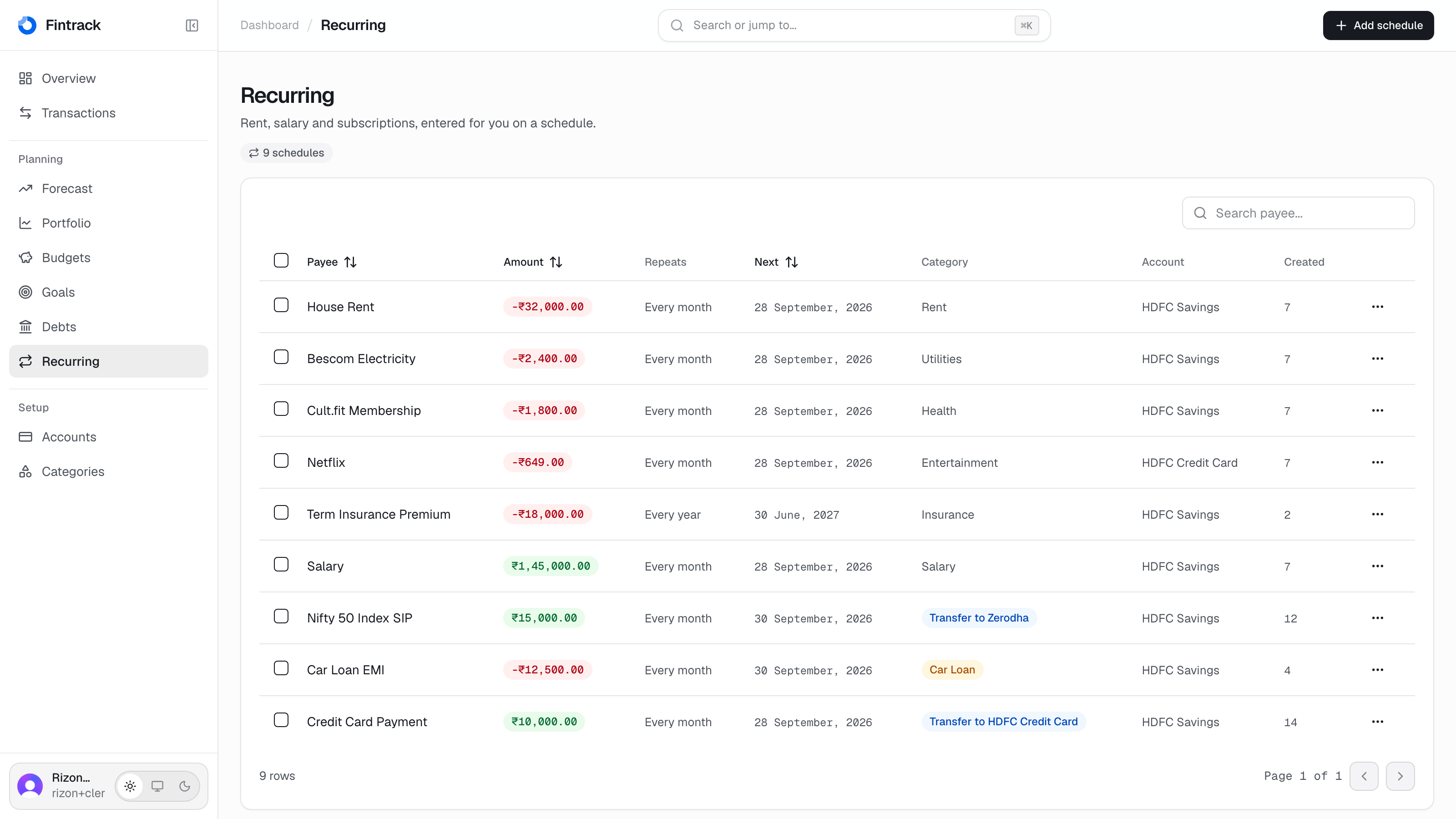 Fintrack: Personal Finance Workspace screenshot 14